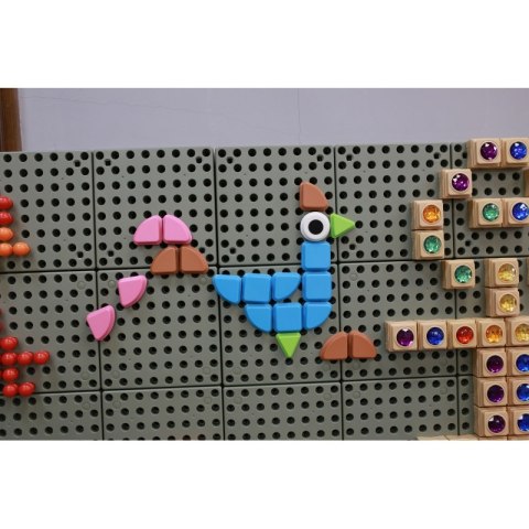  Zestaw Kołeczki W Kształcie Figur Geometrycznych 64szt Do Tablic Stem Lumarko!