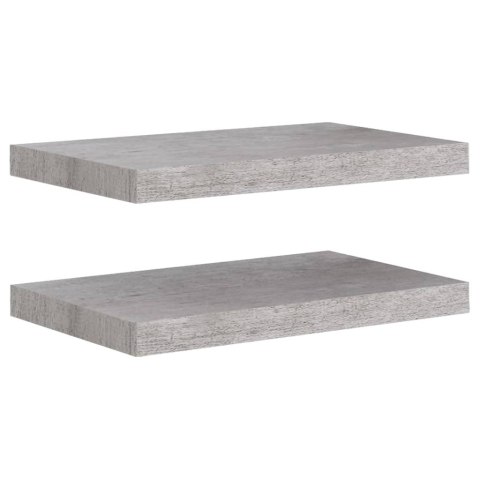  Półki ścienne, 2 szt., szarość betonu, 50x23x3,8 cm, MDF Lumarko!