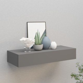  Półka ścienna z szufladą, szara, 60 x 23,5 x 10 cm, MDF Lumarko!