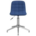  Obrotowe krzesła stołowe, 6 szt., niebieskie, obite tkaniną Lumarko!
