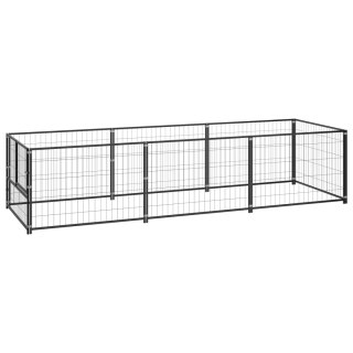  Kojec dla psa, czarny, 3 m², stalowy Lumarko!