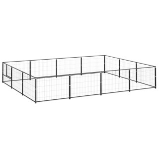  Kojec dla psa, czarny, 12 m², stalowy Lumarko!