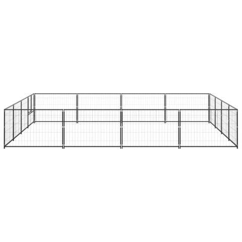  Kojec dla psa, czarny, 16 m², stalowy Lumarko!