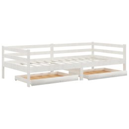  Łóżko dzienne z szufladami, 90x200 cm, białe, drewno sosnowe  Lumarko!
