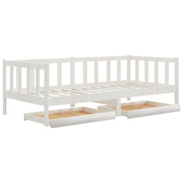  Łóżko dzienne z szufladami, 90x200 cm, białe, drewno sosnowe  Lumarko!