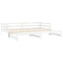  Łóżko wysuwane, 2 x (90x200) cm, białe, lite drewno sosnowe  Lumarko!