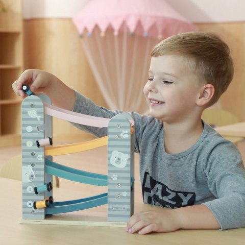  Kolorowa Drewniana Zjeżdżalnia Dla Samochodzików Polarb Lumarko!