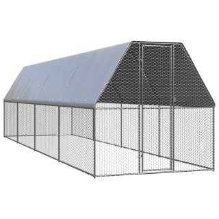  Klatka zewnętrzna dla kurcząt, 2x8x2 m, stal galwanizowana Lumarko!