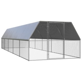  Klatka zewnętrzna dla kurcząt, 3x10x2 m, stal galwanizowana Lumarko!