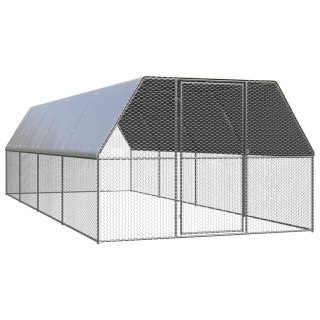  Klatka zewnętrzna dla kurcząt, 3x8x2 m, stal galwanizowana Lumarko!