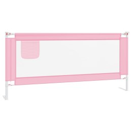  Barierka do łóżeczka dziecięcego, różowa, 200x25 cm, tkanina Lumarko!