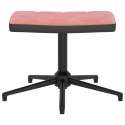  Fotel z podnóżkiem, różowy, aksamit i PVC Lumarko!