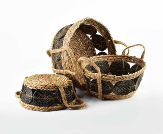  Komplet 3 Koszy 30xh:15cm/27xh:13cm/21xh:9cm Lumarko!