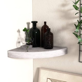  Narożna półka ścienna, szarość betonu, 35x35x3,8, MDF Lumarko!