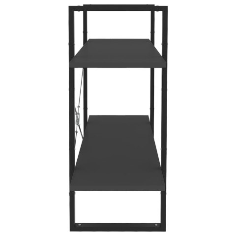  2-poziomowy regał na książki, szary, 100x30x70 cm, płyta Lumarko!