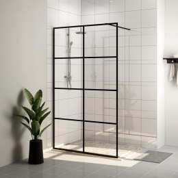  Ścianka prysznicowa, przezroczyste szkło ESG, 90x195 cm, czarna Lumarko!