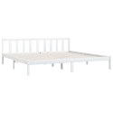  Rama łóżka, biała, drewno sosnowe, 180x200 cm, UK Super King Lumarko!