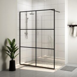  Ścianka prysznicowa, przezroczyste szkło ESG, 140x195cm, czarna Lumarko!