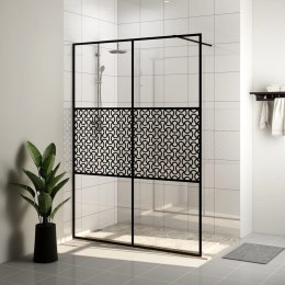  Ścianka prysznicowa, przezroczyste szkło ESG, 140x195cm, czarna Lumarko!