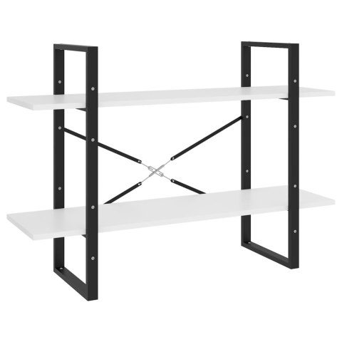  2-poziomowy regał na książki, biały, 100x30x70 cm, płyta Lumarko!