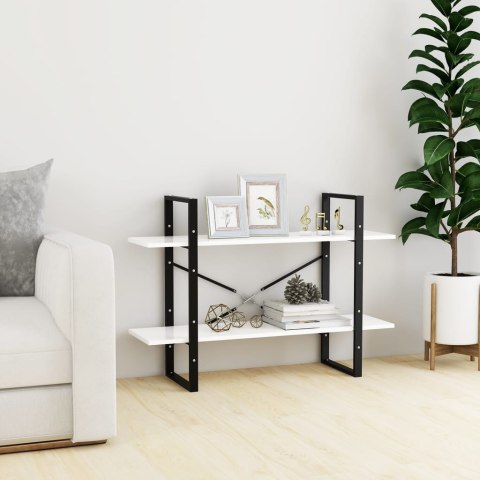  2-poziomowy regał na książki, biały, 100x30x70 cm, płyta Lumarko!