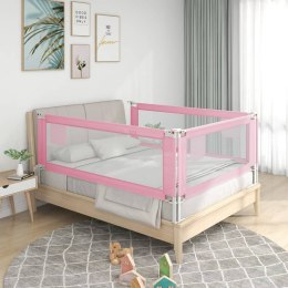 Lumarko Barierka do łóżeczka dziecięcego, różowa, 150x25 cm, tkanina