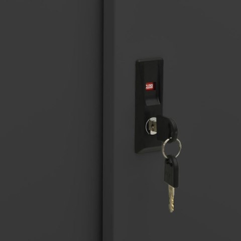  Szafka biurowa z przesuwnymi drzwiami, antracytowa, 90x40x90 cm Lumarko!