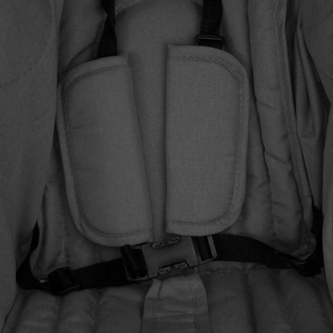  Podwójny wózek spacerowy, ciemnoszary, stalowy Lumarko!