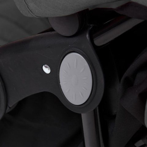  Podwójny wózek spacerowy, ciemnoszary, stalowy Lumarko!