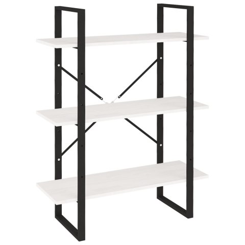  3-poziomowy regał na książki, biały, 80x30x105 cm, sosnowy Lumarko!