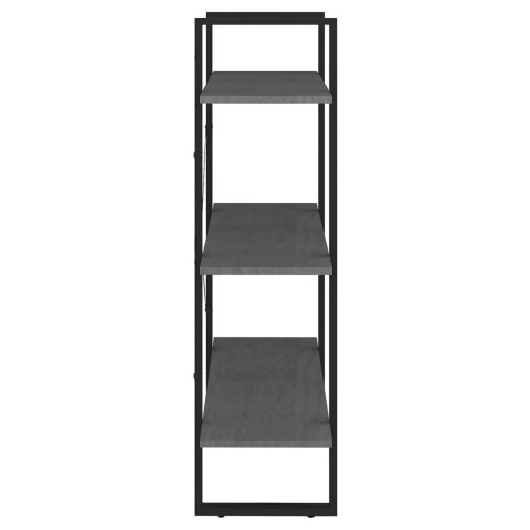  3-poziomowy regał na książki, szary, 80x30x105 cm, sosnowy Lumarko!