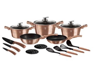 ZESTAW GARNKÓW GRANITOWYCH BERLINGER HAUS BH-6161 ROSE GOLD 17 ELEM. Lumarko!
