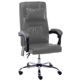 Lumarko Krzesło biurowe z funkcją masażu, antracytowe, sztuczna skóra