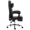  Krzesło biurowe z funkcją masażu, czarne, sztuczna skóra Lumarko!