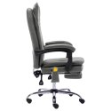  Krzesło biurowe z funkcją masażu, antracytowe, sztuczna skóra Lumarko!