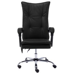  Krzesło biurowe z funkcją masażu, czarne, obite sztuczną skórą Lumarko!