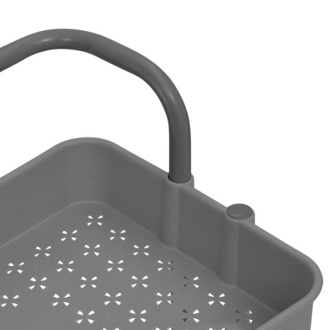  3-poziomowy wózek kuchenny, szary, 42x25x83,5 cm, żelazo i ABS Lumarko!