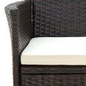  Krzesła ogrodowe z poduszkami, 4 szt., polirattan, brązowe Lumarko!