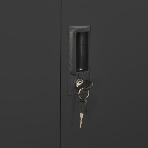  Szafa biurowa, antracytowa, 90x40x180 cm, stalowa Lumarko!