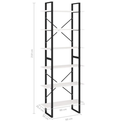  Wysoki regał, biały, 80x30x210 cm, lita sosna Lumarko!