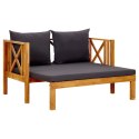  2-osobowa ławka ogrodowa z poduszkami, 122 cm, drewno akacjowe Lumarko!