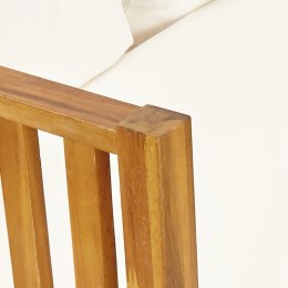  2-osobowa ławka ogrodowa z poduszkami, 122 cm, drewno akacjowe