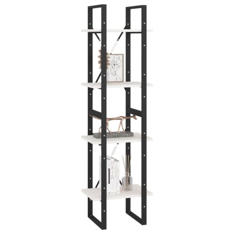  4-poziomowy regał na książki, biały, 40x30x140 cm, sosnowy Lumarko!