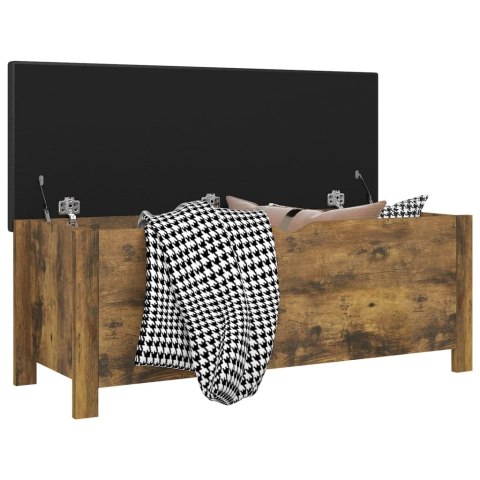 Skrzynia z poduszką, przydymiony dąb, 105x40x45 cm, płyta Lumarko!