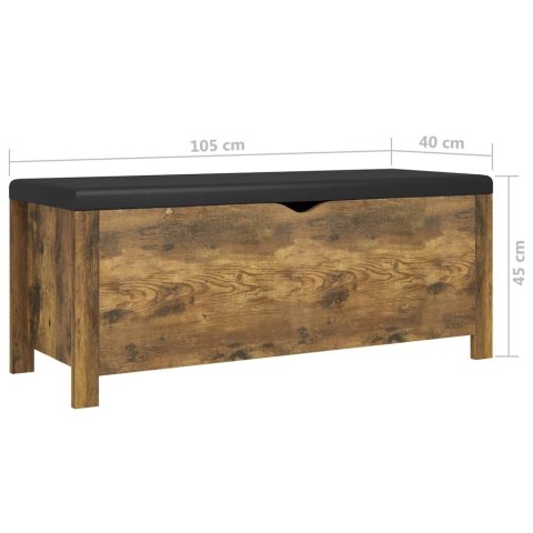  Skrzynia z poduszką, przydymiony dąb, 105x40x45 cm, płyta Lumarko!