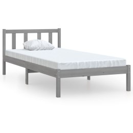  Rama łóżka, szara, lite drewno sosnowe, 75x190 cm Lumarko!