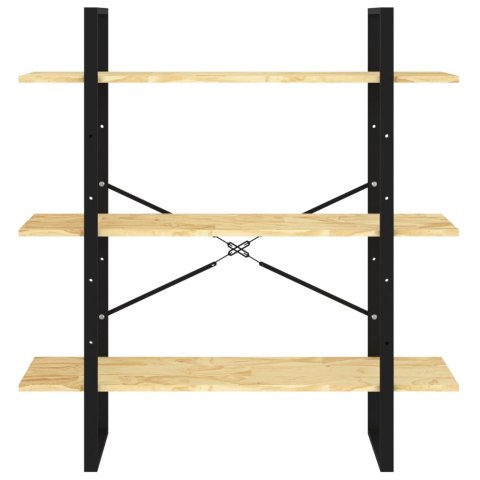  3-poziomowy regał na książki, 100x30x105 cm, sosnowy Lumarko!