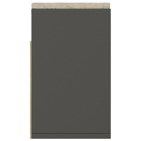  Ławka na buty z poduszką, szara, 104x30x49 cm, płyta wiórowa Lumarko!