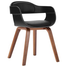  Krzesło stołowe, czarne, gięte drewno i sztuczna skóra Lumarko!