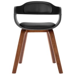  Krzesło stołowe, czarne, gięte drewno i sztuczna skóra Lumarko!